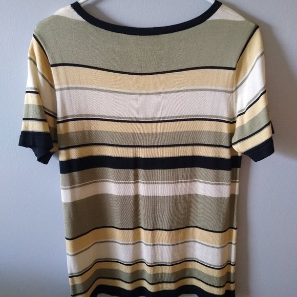 Jessica Holbrook Silk/cotton short sleeve sweater/blouse M - Picture 4 of 5
